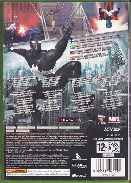 Spider-Man Web of Shadows - XBOX 360 (B Grade) (Genbrug)